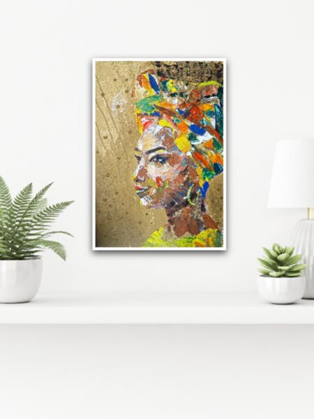 A woman, acrylic modern art, original acrylic painting, interior painting