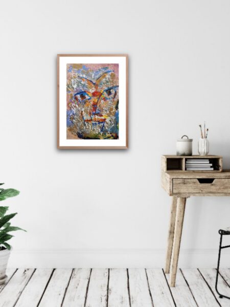 vertical modern abstract painting